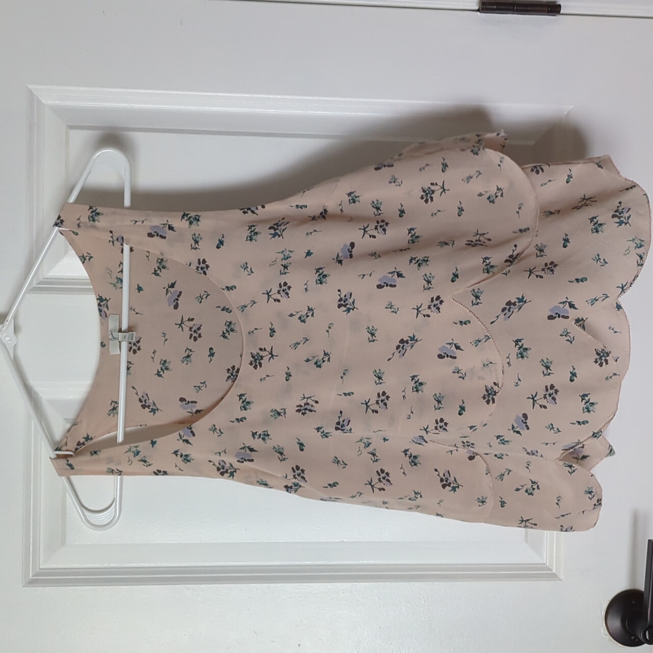 Joie Felix Silk Floral Scalloped Tank